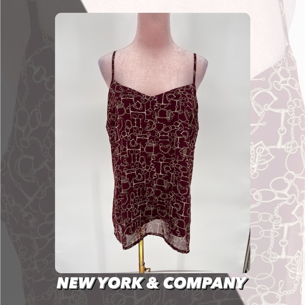 EUC New York & Company Chain Print Cami